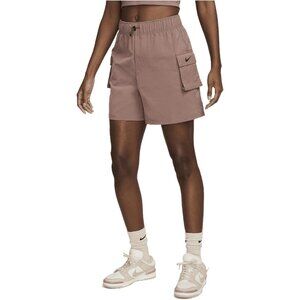 Nike Womens Sportswear Essential Woven High-Rise Shorts DM6247-208 Size Small